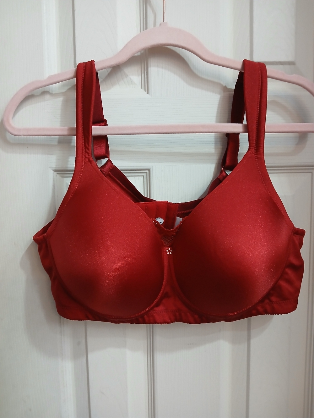 Jodee Wire Free Mastectomy Bra Seamless Molded Smooth Bra Style 814 RED 42A S